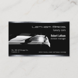 cartão de visita de carro de luxo preto elegante