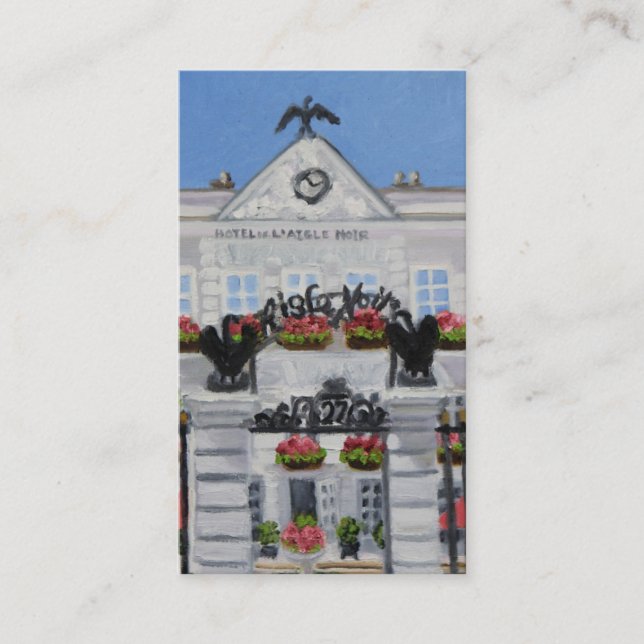 Cartão De Visita De "cartão de visita Noir do hotel L'Aigle " (Frente)