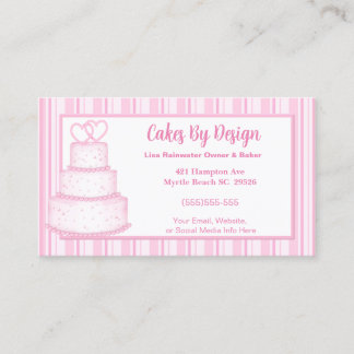 Cartão de visita De Casamento De Bolos