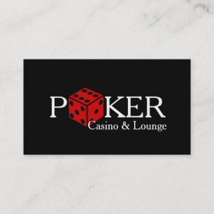 Cartão de visita de Casino de Poker de Disco Verm