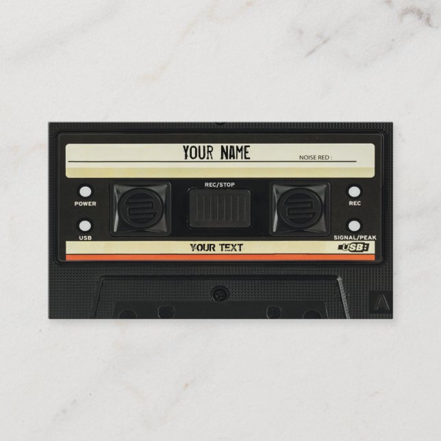 Cartão de visita de cassete (Frente)