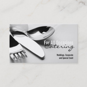 Cartão de visita de catering da configuração da