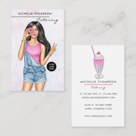 Cartão de visita de catering de comida