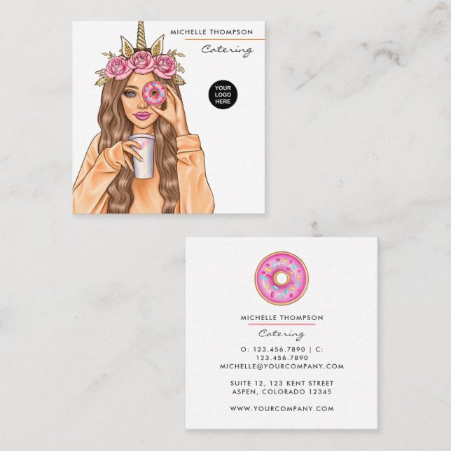 Cartão de visita de catering de comida (Frente/Verso)