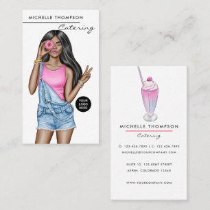 Cartão de visita de catering de comida