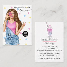 Cartão de visita de catering de comida