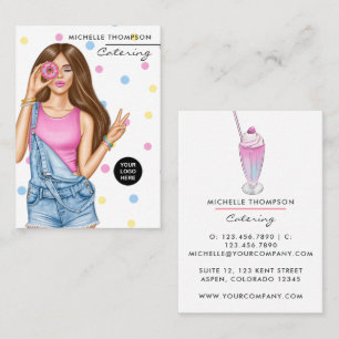 Cartão de visita de catering de comida