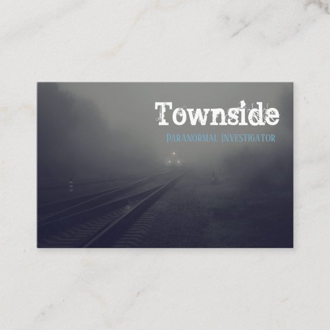 Cartão de visita de cena de investigação paranorma (Frente)