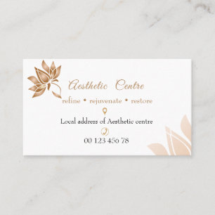 Cartão de visita de centro de cosméticos, beleza e