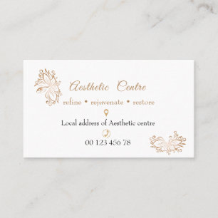 Cartão de visita de centro de cosméticos, beleza e
