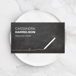 CARTÃO DE VISITA DE CHALKBOARD PARA AUTORES E ESCR
