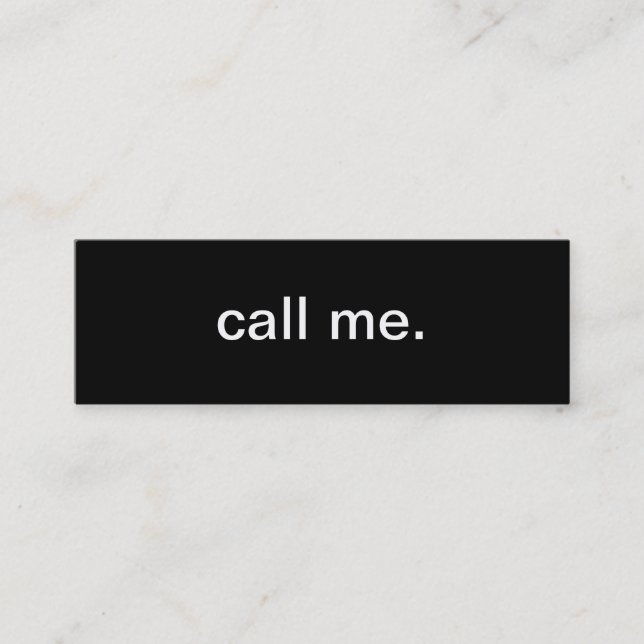 Cartão de visita de chamada (Frente)