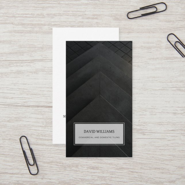 Cartão de visita de chão e de martelo profissionai (Frente/Verso In Situ)