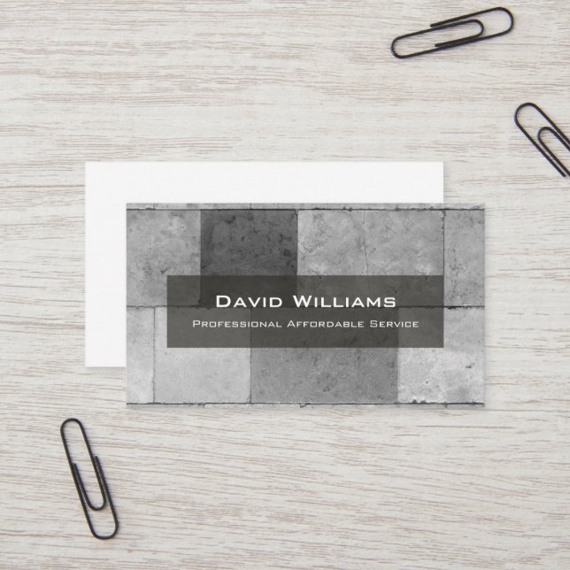 Cartão de visita de chão e de martelo profissionai (Frente/Verso In Situ)