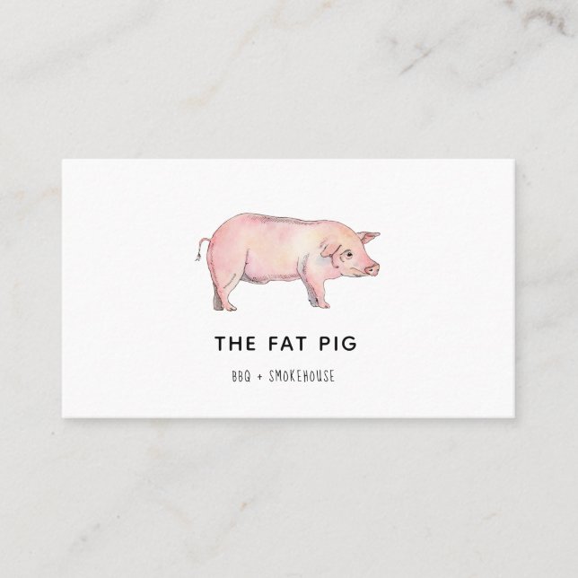 Cartão de visita de churrasco de reposição de (Frente)