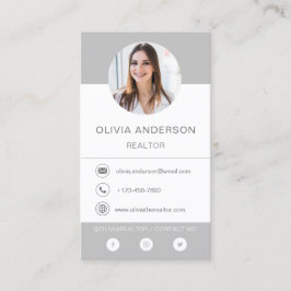 Cartão de visita de Cinza de de de Fotografias Pro