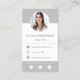 Cartão de visita de Cinza de de de Fotografias Pro