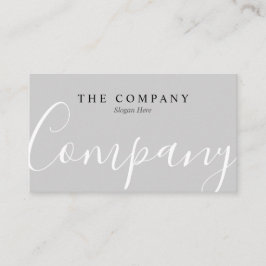 Cartão de visita de Cinza de Typo Profissional Min