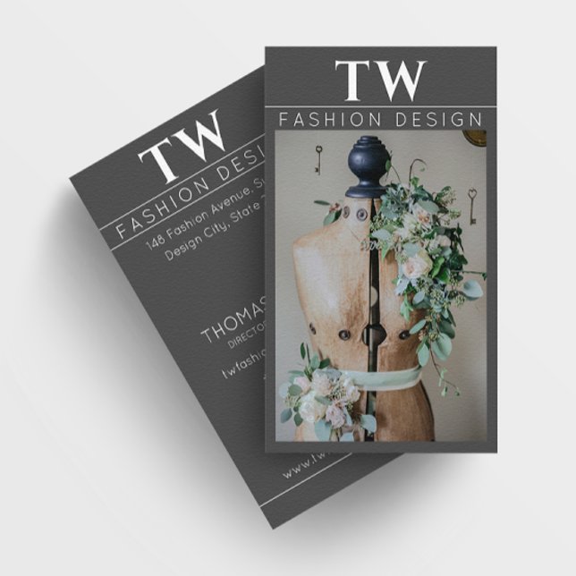 Cartão de visita de Cinza Escuro do Designer de Mo (Criador carregado)