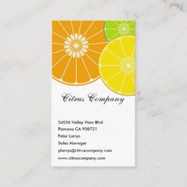 Cartão de visita de Citrino Empresa