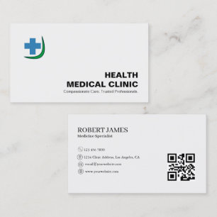 Cartão de Visita de Clínica Médica   Personalizáve