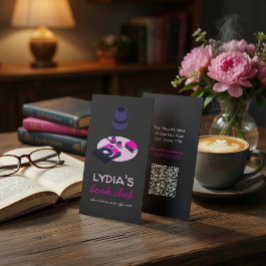 Cartão de Visita de Clube do Livro com Código QR