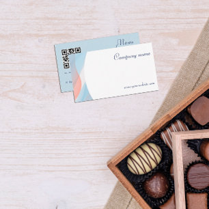 Cartão de visita de código QR abstrato minimalista