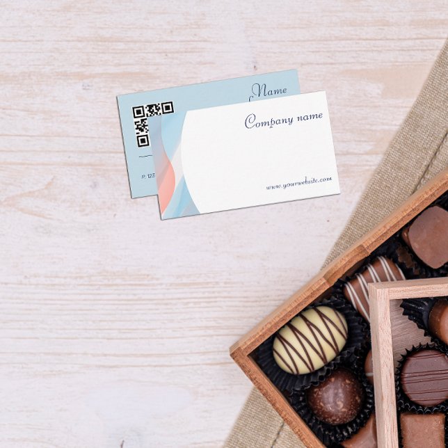 Cartão de visita de código QR abstrato minimalista (Criador carregado)