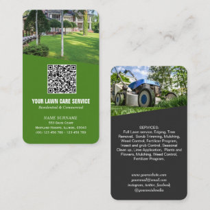 Cartão de visita de código QR da foto de tratame