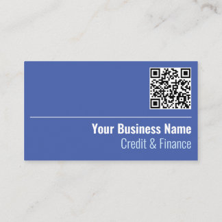Cartão de visita de Código QR de Crédito e Finança