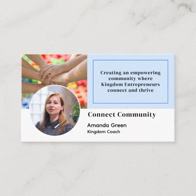 Cartão de visita de Código QR de Foto da Página de (Frente)