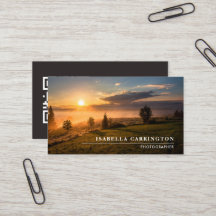 Cartão de visita de Código QR de Foto Mínimo