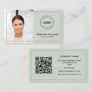Cartão de visita de Código QR de Foto Personalizad