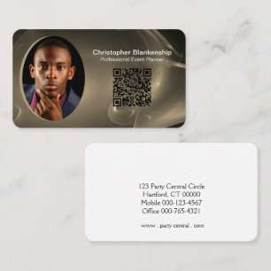 Cartão de visita de Código QR de Foto Profissional