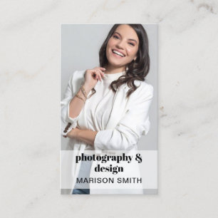 Cartão de visita de Código QR de Foto Profissional