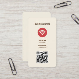 Cartão de visita de Código QR de Internet Wifi