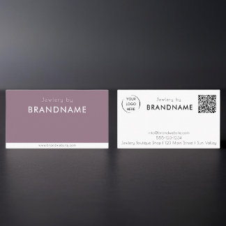 Cartão de visita de código QR de logotipo personal