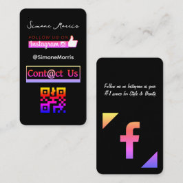 Cartão de visita de Código QR de Mídia Social