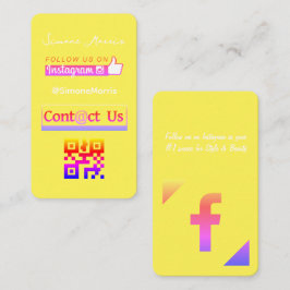 Cartão de visita de Código QR de Mídia Social