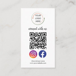 Cartão de visita de Código QR de Mídia Social Mode