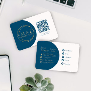Cartão de visita de Código QR do Agente Imobiliári