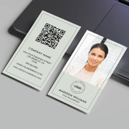 Cartão de visita de Código QR do Logotipo Fotográf