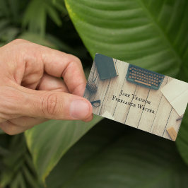 Cartão de visita de Código QR do Retro Typewrite D