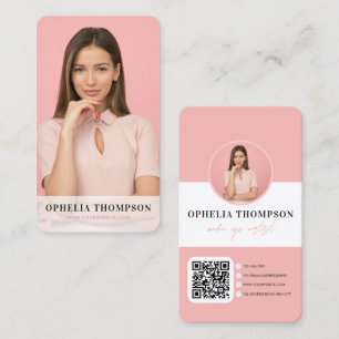 Cartão de visita de código QR do Script de Tipogra