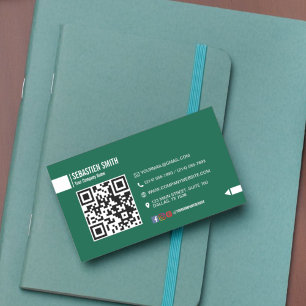 Cartão de visita de Código QR Minimalista Moderno 