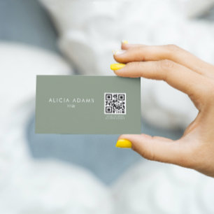 Cartão de visita de Código QR minimalista profis