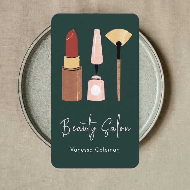 Cartão de visita de Código Qr Mínimo de Salão de B (Criador carregado)