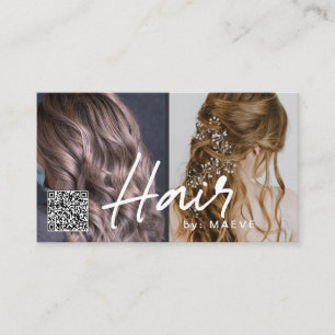 Cartão de visita de código QR para na moda capil