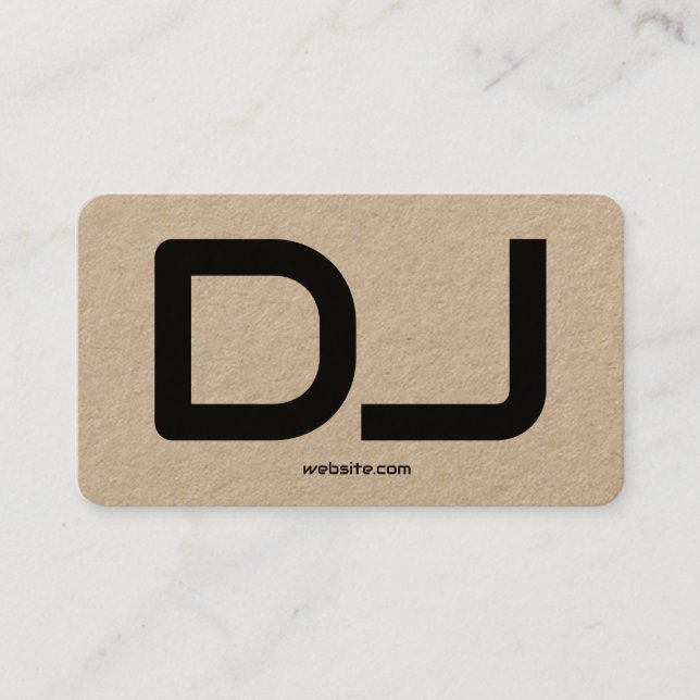 Cartão de visita de Código QR Personalizado DJ (Frente)