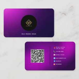 Cartão de visita de código QR personalizado modern